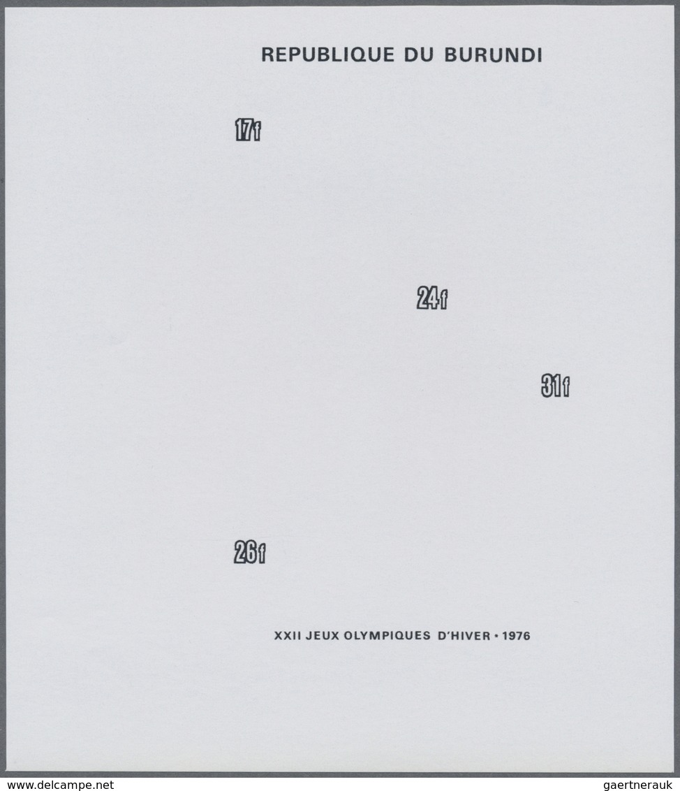 ** Thematik: Olympische Spiele / olympic games: 1976, BURUNDI: Olympic Winter games Innsbruck two diffe