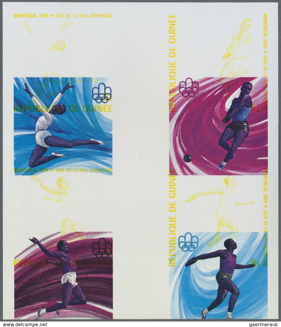 ** Thematik: Olympische Spiele / Olympic Games: 1976, MONTREAL '76 - 3 Items; Guinea, Collective Single - Autres & Non Classés