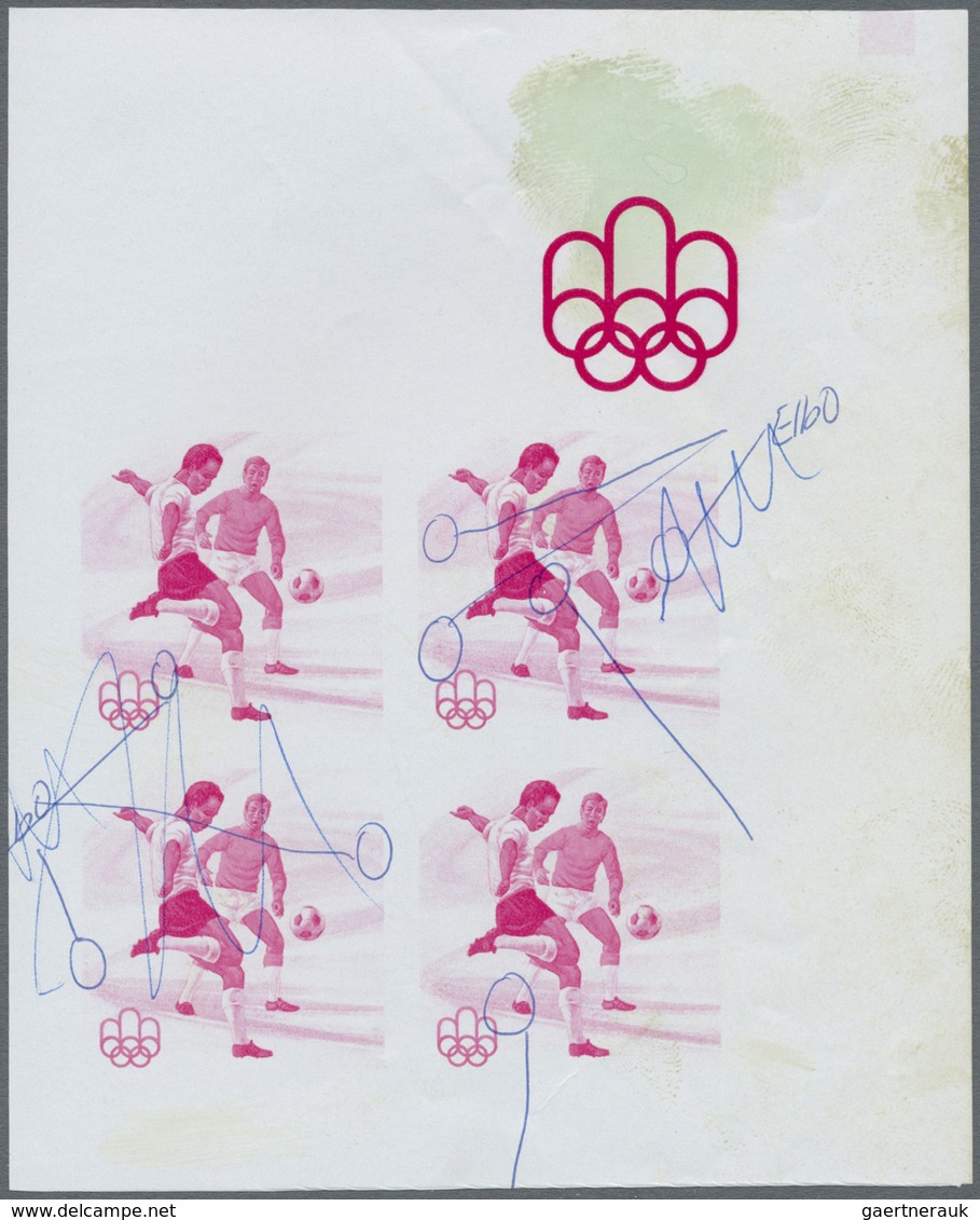 ** Thematik: Olympische Spiele / Olympic Games: 1976, MONTREAL '76, Soccer - 6 Items; Guinea, Progressi - Autres & Non Classés