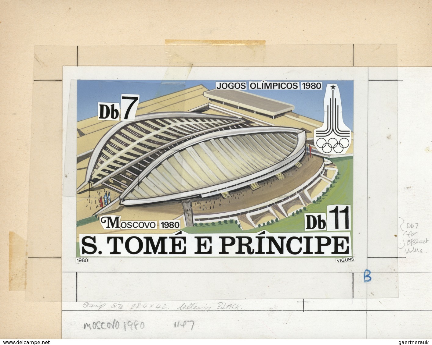 Thematik: Olympische Spiele / Olympic Games: 1980, St. Thomas And Prince Islands For Olympics Lake P - Autres & Non Classés