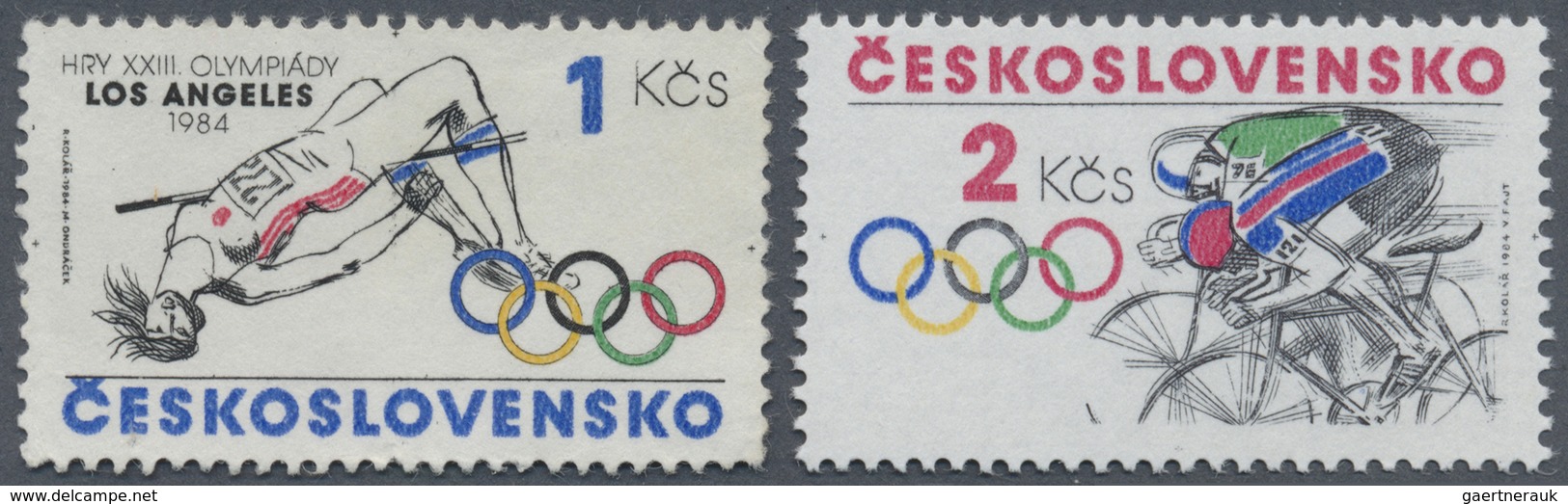 (*) Thematik: Olympische Spiele / Olympic Games: 1984, CZECHOSLOVAKIA, OLYMPIC GAMES LOS ANGELES, 1 Kcs - Autres & Non Classés