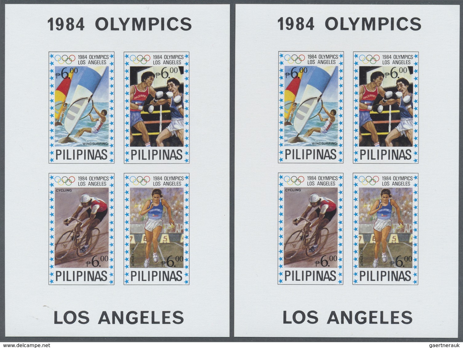 (*) Thematik: Olympische Spiele / Olympic Games: 1984, Philippinen, Unissued Olympics Set Of 6 Imperfora - Autres & Non Classés