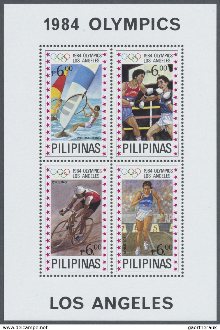(*) Thematik: Olympische Spiele / Olympic Games: 1984, Philippinen, Unissued Olympics Set Of 6 Imperfora - Autres & Non Classés