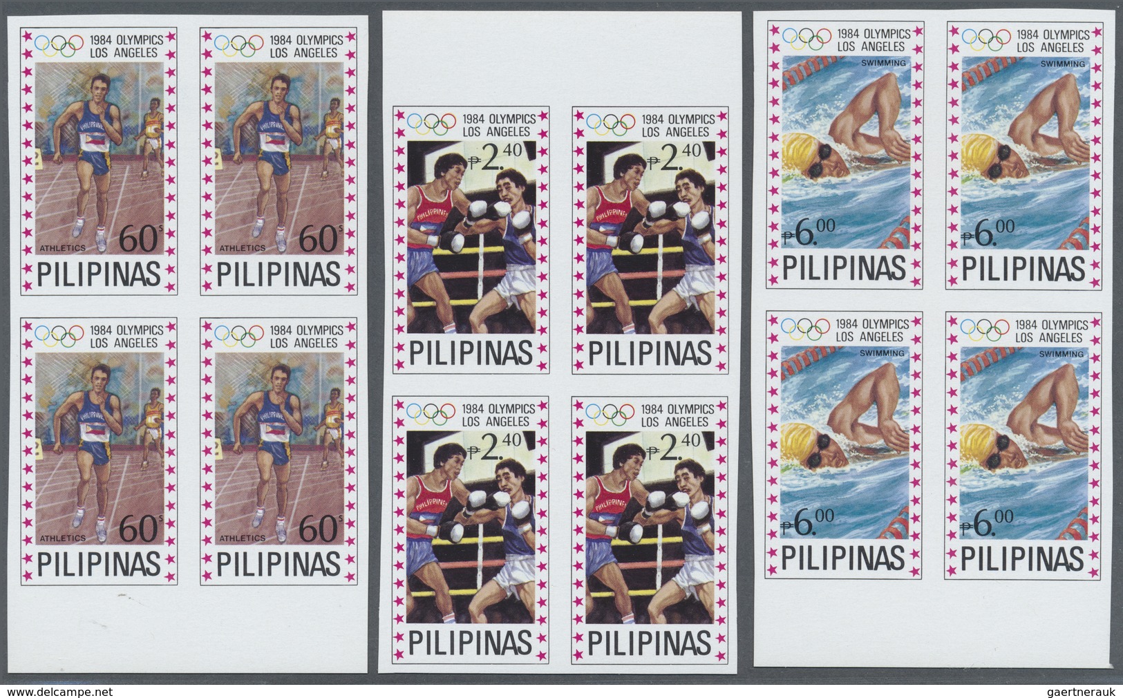 ** Thematik: Olympische Spiele / Olympic Games: 1984, Philippinen, Unissued Olympics Set Of 6 In Imperf - Autres & Non Classés