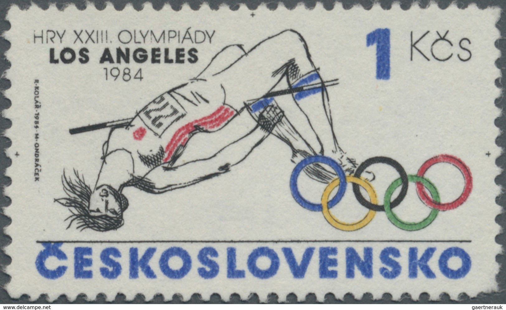** Thematik: Olympische Spiele / Olympic Games: OLYMPISCHE SPIELE: 1984, Tschechoslowakei 1 Kc., Unvera - Autres & Non Classés