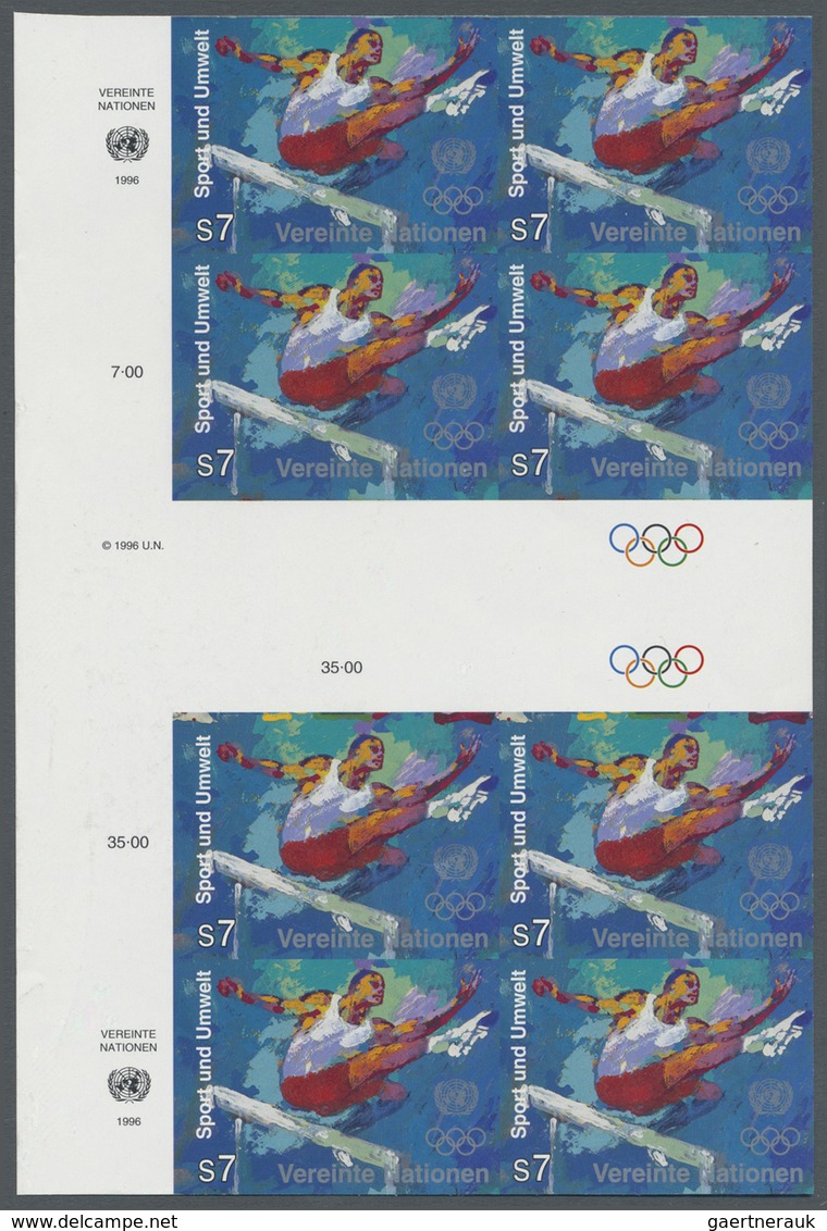 ** Thematik: Olympische Spiele / Olympic Games: 1996, UN Vienna. Imperforate Vertical Gutter Block Of 2 - Autres & Non Classés