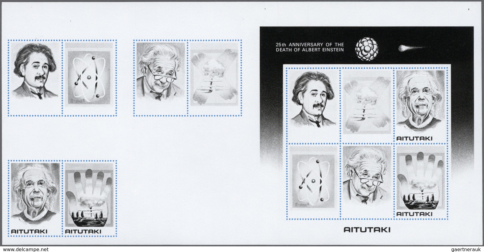 ** Thematik: Persönlichkeiten - Einstein / Personalities - Einstein: 1980, AITUTAKI: 25th Anniversary O - Albert Einstein