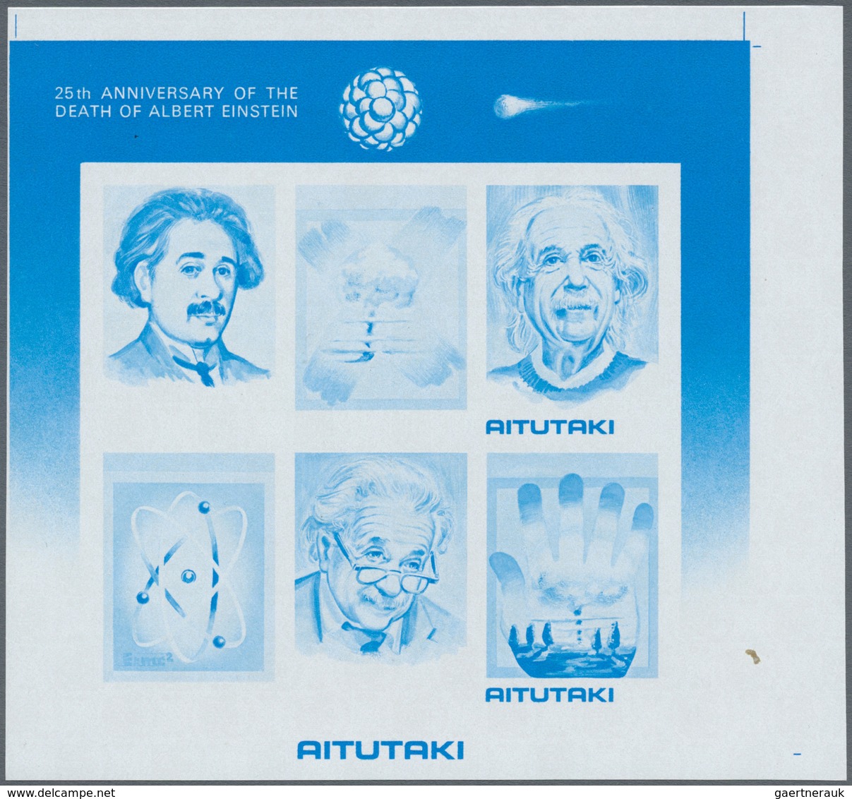 ** Thematik: Persönlichkeiten - Einstein / Personalities - Einstein: 1980, AITUTAKI: 25th Anniversary O - Albert Einstein