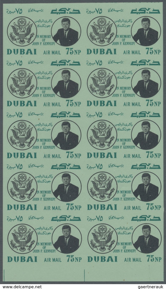 ** Thematik: Persönlichkeiten - Kennedy / Personalities - Kennedy: 1964, Dubai, 75np. "J.F.Kennedy" Imp - Kennedy (John F.)
