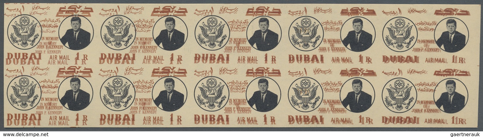 ** Thematik: Persönlichkeiten - Kennedy / Personalities - Kennedy: 1964, Dubai, 1r. "J.F.Kennedy" Imper - Kennedy (John F.)