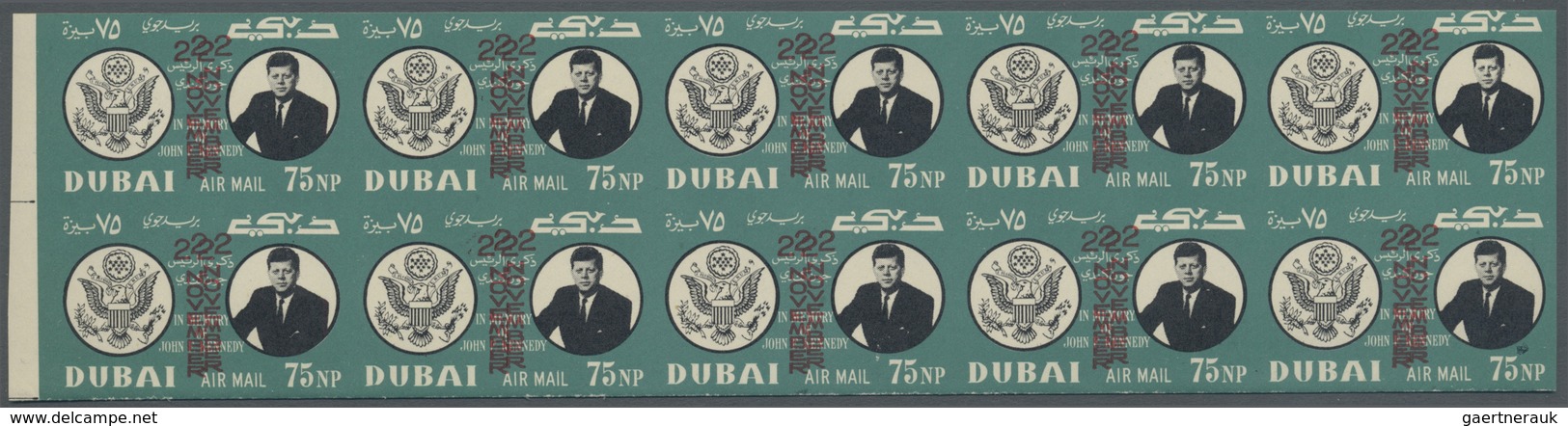 ** Thematik: Persönlichkeiten - Kennedy / Personalities - Kennedy: 1964, Dubai, 75np. "J.F.Kennedy" Imp - Kennedy (John F.)