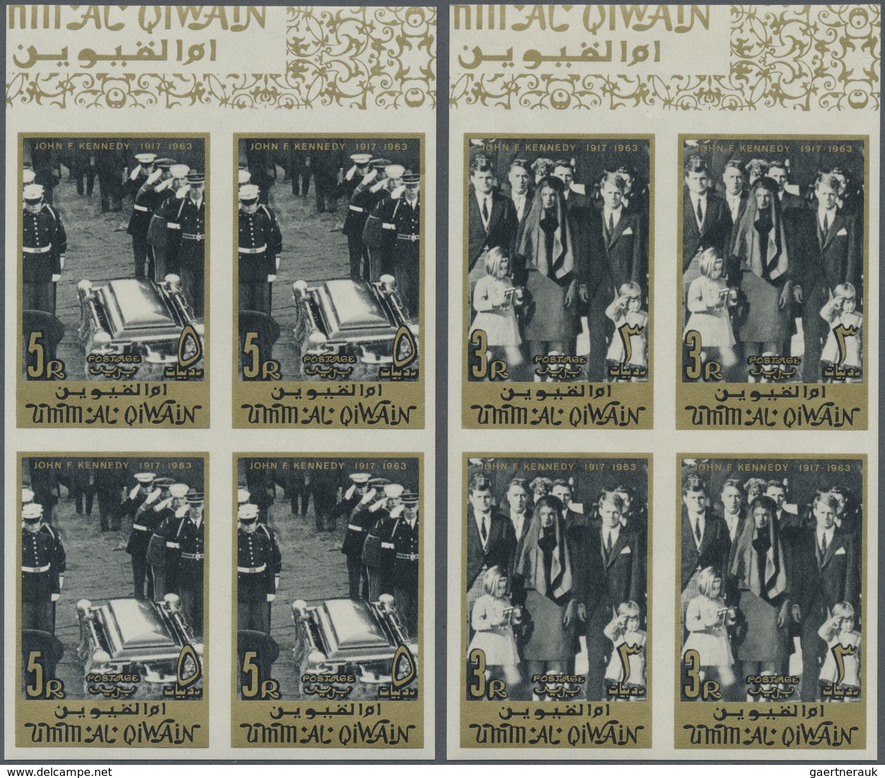 ** Thematik: Persönlichkeiten - Kennedy / Personalities - Kennedy: 1965, Umm Al-Qiwain. Complete Set JO - Kennedy (John F.)