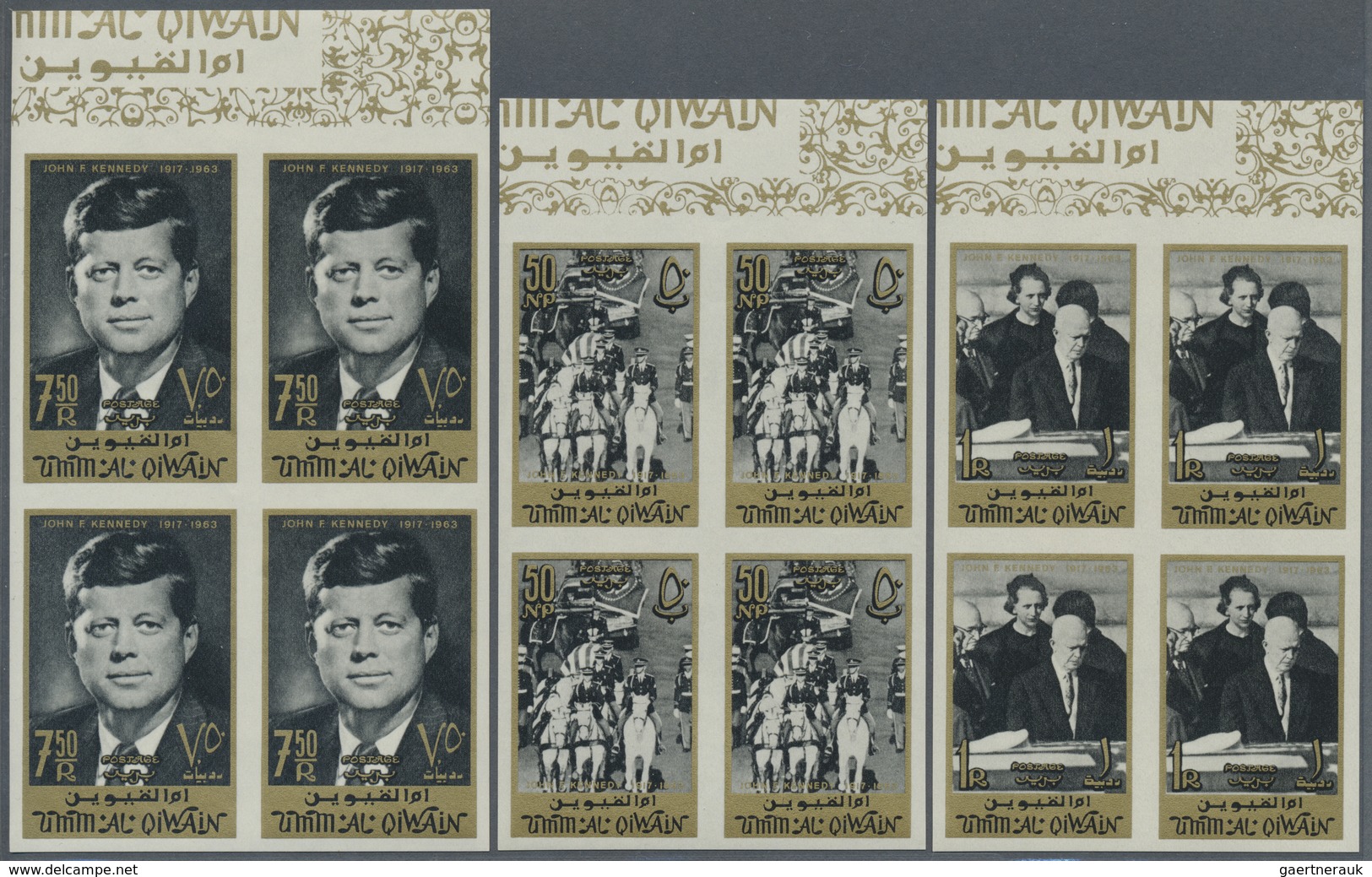 ** Thematik: Persönlichkeiten - Kennedy / Personalities - Kennedy: 1965, Umm Al-Qiwain. Complete Set JO - Kennedy (John F.)