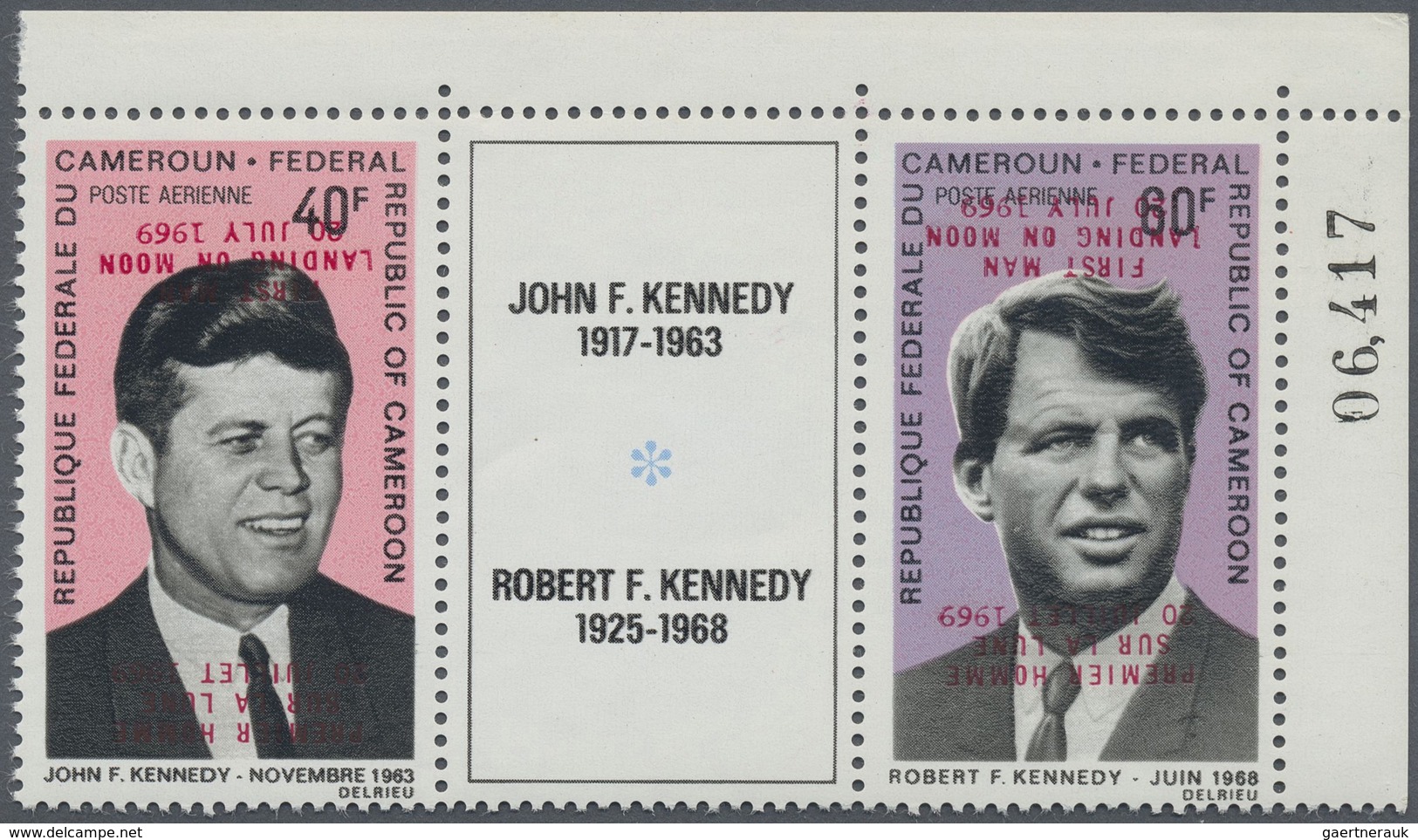 ** Thematik: Persönlichkeiten - Kennedy / Personalities - Kennedy: 1969, KAMERUN: John F. Kennedy And R - Kennedy (John F.)