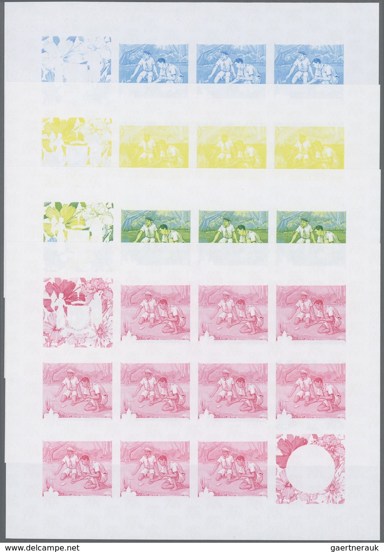 ** Thematik: Pfadfinder / Boy Scouts: 1969, Cook Islands. Imperforate, Progressive Proof (8 Phases) For - Other & Unclassified