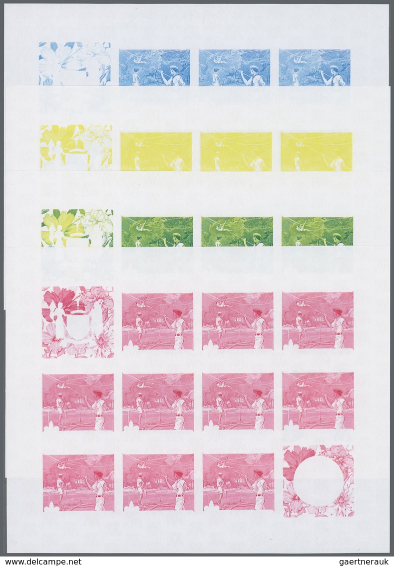 ** Thematik: Pfadfinder / Boy Scouts: 1969, Cook Islands. Imperforate, Progressive Proof (8 Phases) For - Andere & Zonder Classificatie