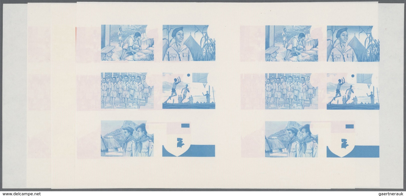 ** Thematik: Pfadfinder / Boy Scouts: 1969, Guinea. Collective, Progressive Proof (8 Phases) For The Mi - Autres & Non Classés