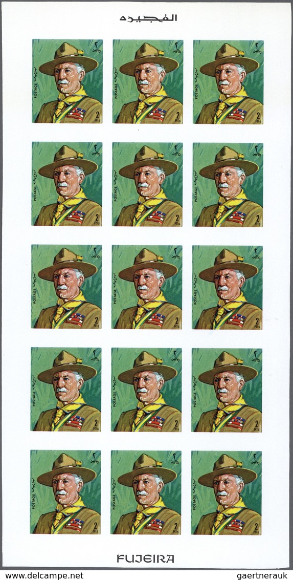 ** Thematik: Pfadfinder / Boy Scouts: 1970, Fujeira. Progressive Proof In 8 Phases (color Separations) - Andere & Zonder Classificatie