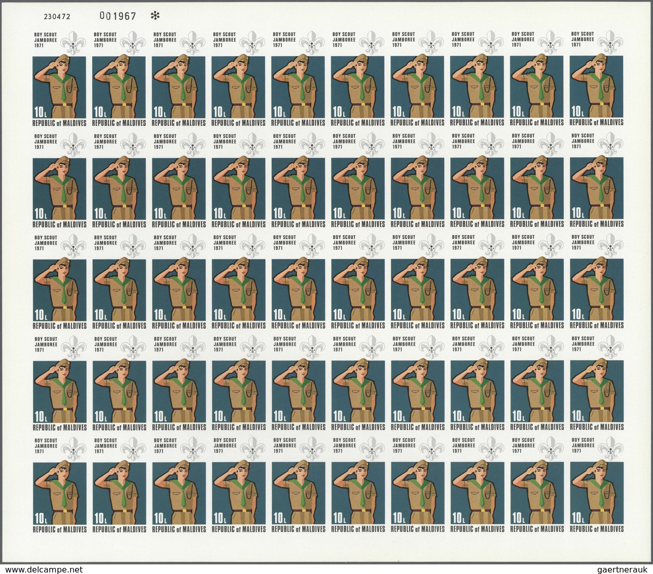 ** Thematik: Pfadfinder / Boy Scouts: 1972, Malediven. Complete Set (4 Values) "13th Intl. Boy Scout Ja - Autres & Non Classés