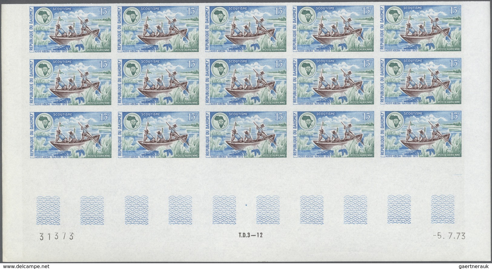 ** Thematik: Pfadfinder / Boy Scouts: 1973, Dahomey. Complete Scout Set (3 Values) In 3 Imperforate She - Sonstige & Ohne Zuordnung