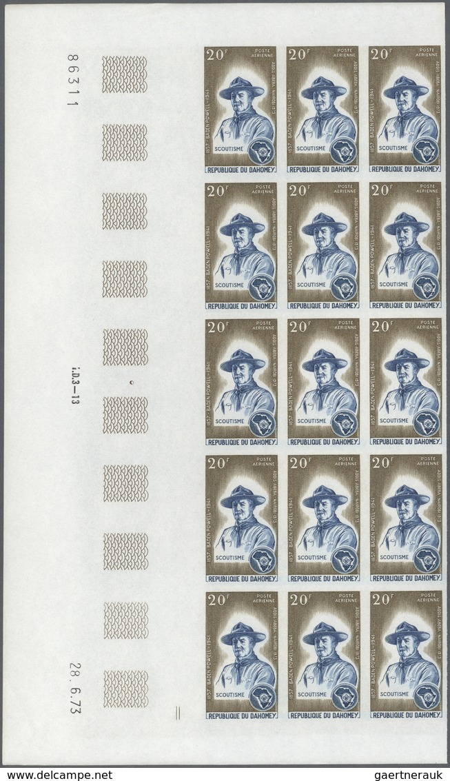 ** Thematik: Pfadfinder / Boy Scouts: 1973, Dahomey. Complete Scout Set (3 Values) In 3 Imperforate She - Andere & Zonder Classificatie
