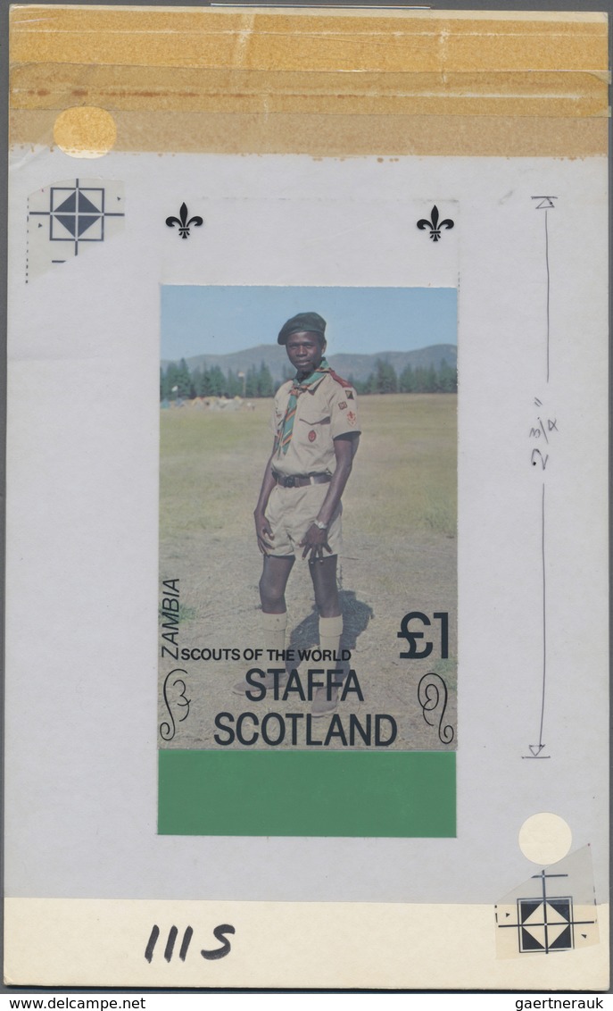 Thematik: Pfadfinder / Boy Scouts: 1975 (ca.), STAFFA/SCOTLAND: Fotograph Of A Boy Scout Of Zambia A - Autres & Non Classés