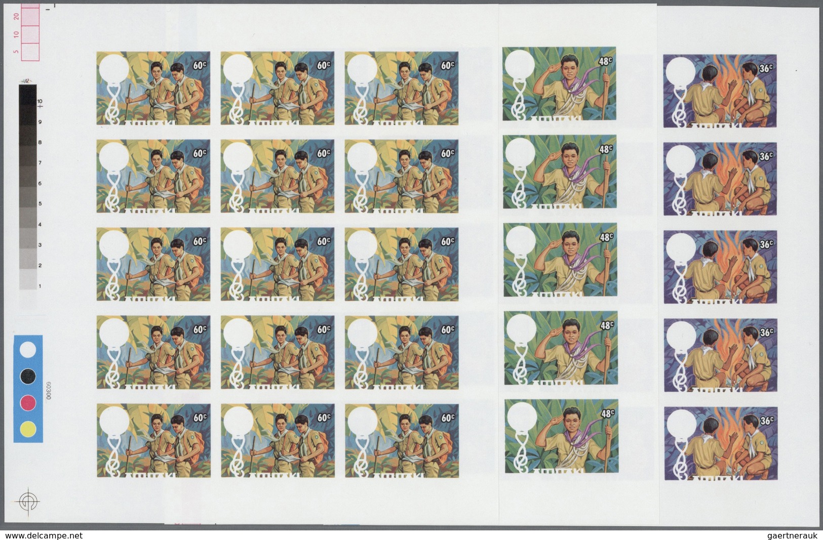 ** Thematik: Pfadfinder / Boy Scouts: 1983, Aitutaki. Complete Set SCOUTING YEAR (3 Values) In Imperfor - Andere & Zonder Classificatie