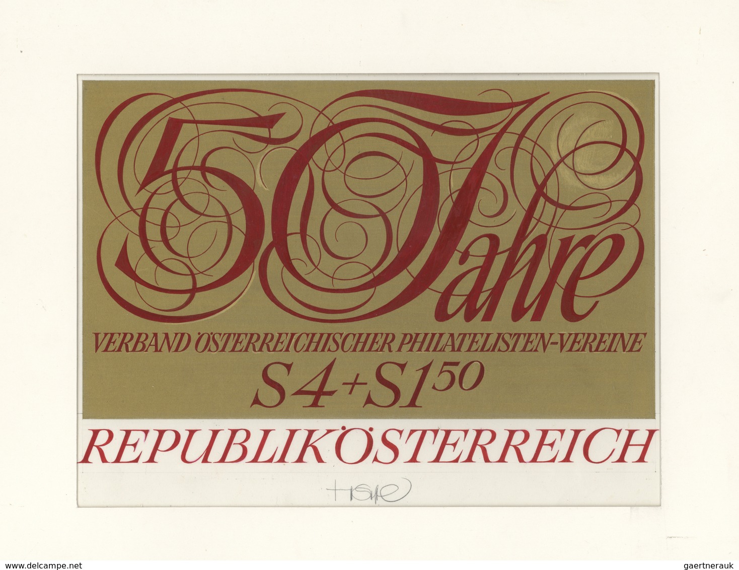 Thematik: Philatelie / Philately: 1971, Austria. Original Artist's Painting By Prof. Otto Stefferl F - Autres & Non Classés