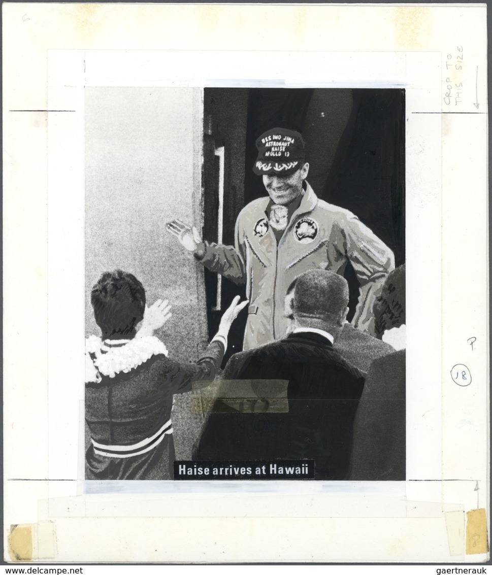 Thematik: Raumfahrt / Astronautics: 1969, Yemen (Kingdom). Layout With Photograph "Haise Arrives At - Autres & Non Classés