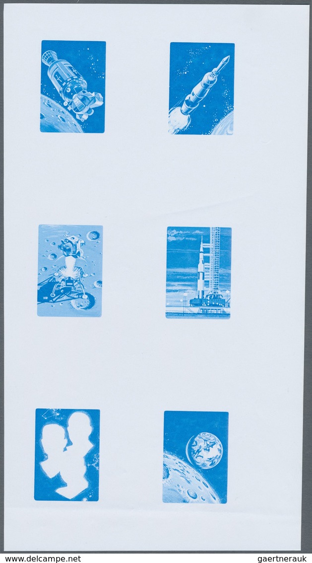 ** Thematik: Raumfahrt / Astronautics: 1971, Manama. Apollo 15. Collective, Progressive Proof (7 Phases - Autres & Non Classés