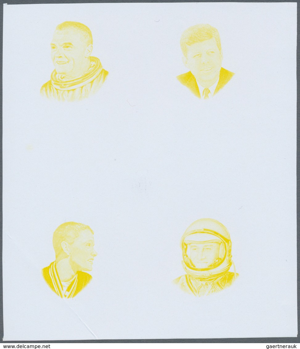 ** Thematik: Raumfahrt / Astronautics: 1971, AJMAN: Famous Personalities Four Different Stamps 1r. John - Autres & Non Classés