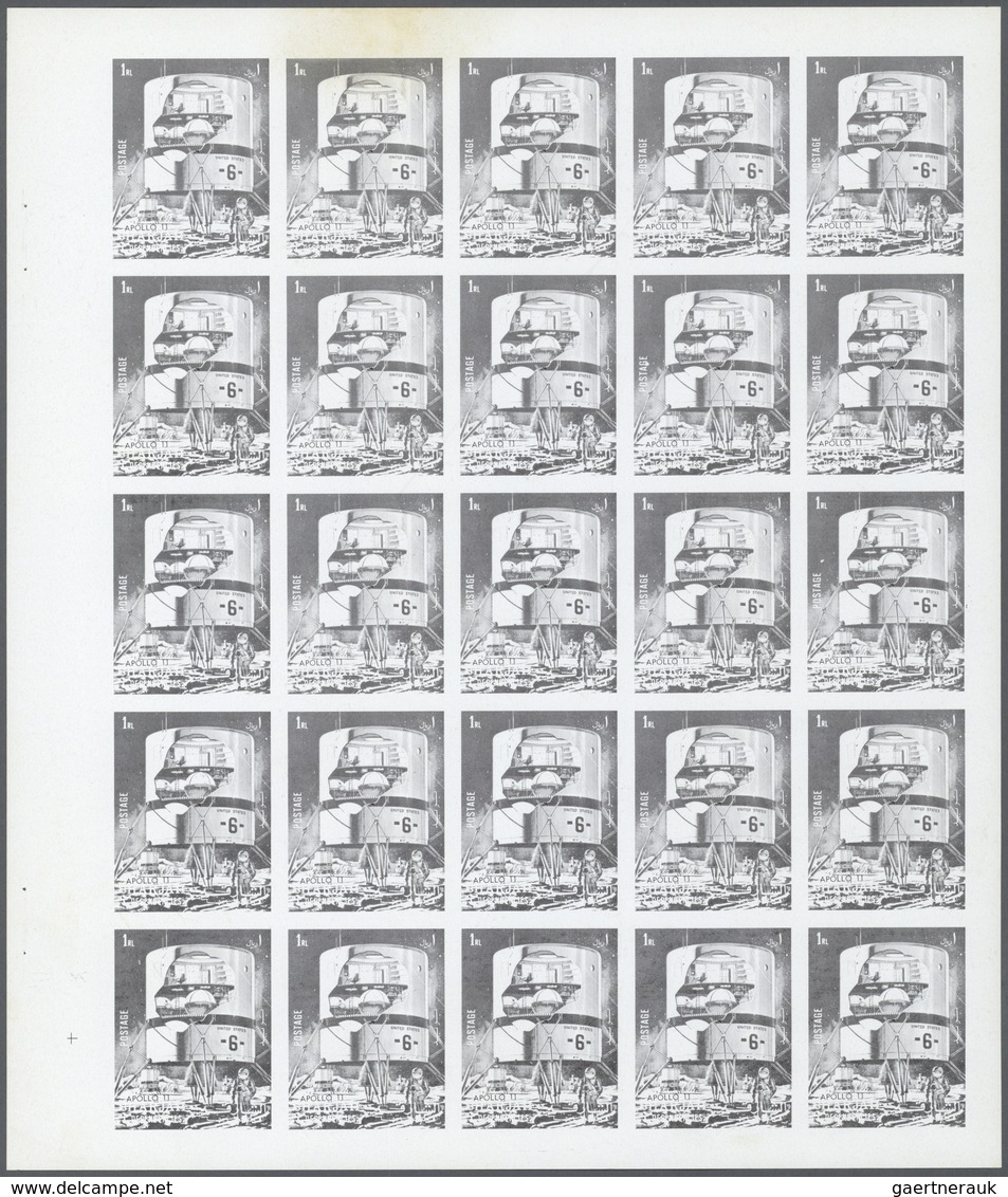 ** Thematik: Raumfahrt / Astronautics: 1972. Sharjah. Progressive Proof (5 Phases) In Complete Sheets O - Autres & Non Classés