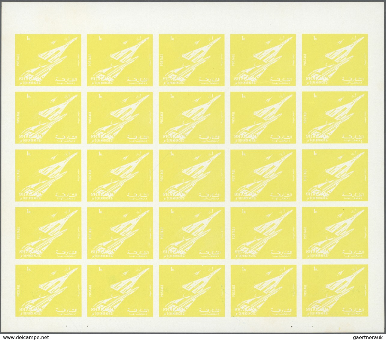 ** Thematik: Raumfahrt / Astronautics: 1972. Sharjah. Progressive Proof (5 Phases) In Complete Sheets O - Andere & Zonder Classificatie