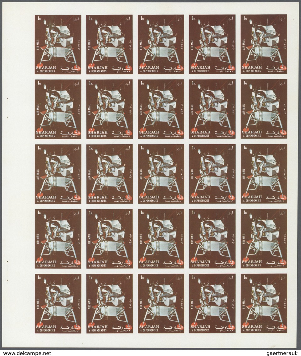 ** Thematik: Raumfahrt / Astronautics: 1972. Sharjah. Progressive Proof (6 Phases) In Complete Sheets O - Autres & Non Classés