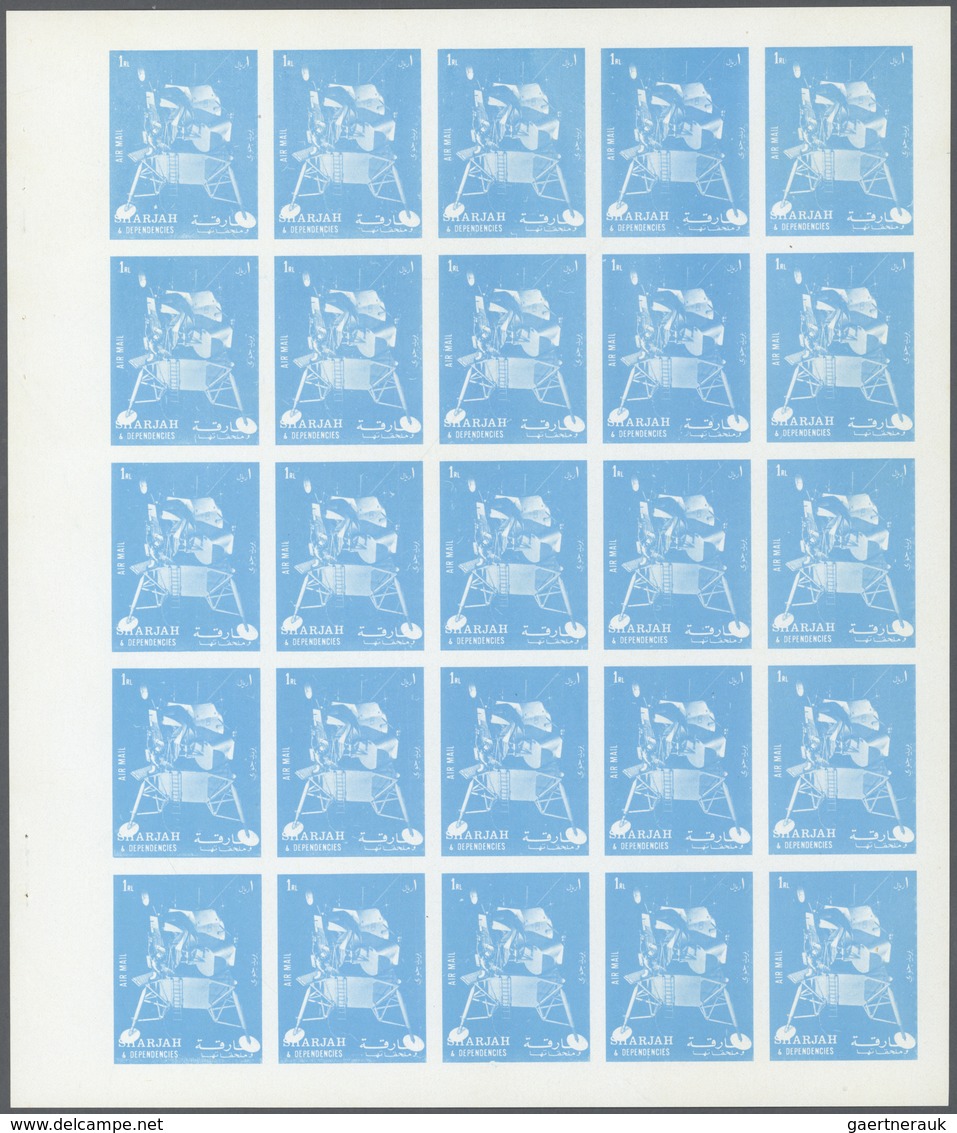 ** Thematik: Raumfahrt / Astronautics: 1972. Sharjah. Progressive Proof (6 Phases) In Complete Sheets O - Autres & Non Classés