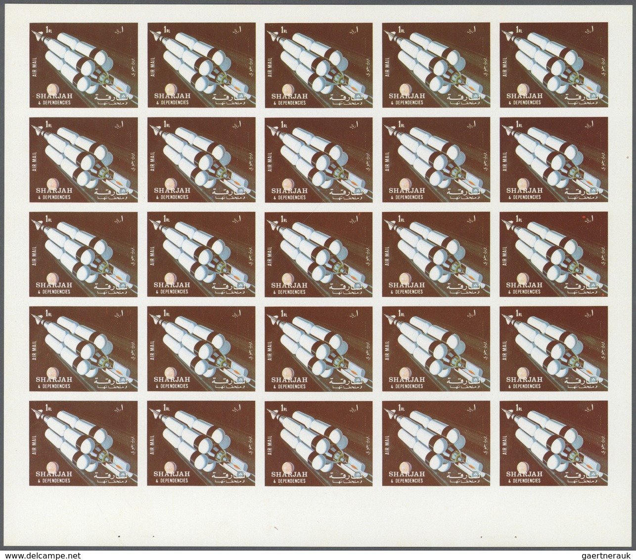 ** Thematik: Raumfahrt / Astronautics: 1972. Sharjah. Progressive Proof (6 Phases) In Complete Sheets O - Autres & Non Classés