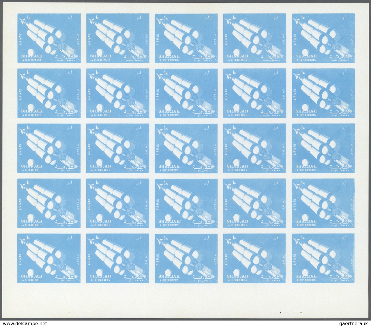 ** Thematik: Raumfahrt / Astronautics: 1972. Sharjah. Progressive Proof (6 Phases) In Complete Sheets O - Autres & Non Classés