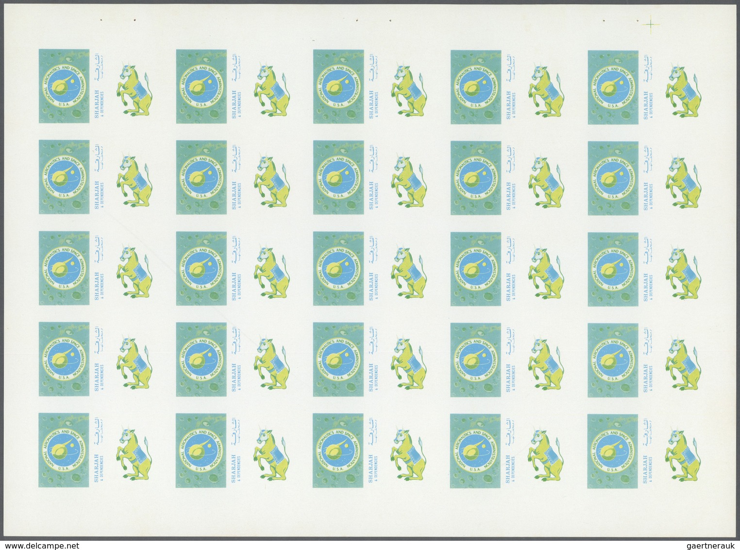 ** Thematik: Raumfahrt / Astronautics: 1972. Sharjah. Progressive Proof (6 Phases) In Complete Sheets O - Autres & Non Classés