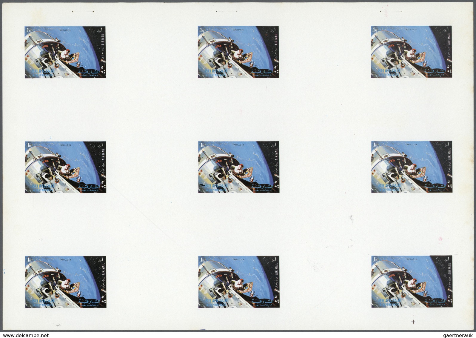 ** Thematik: Raumfahrt / Astronautics: 1972. Sharjah. Progressive Proof (6 Phases) In Complete Sheets C - Autres & Non Classés