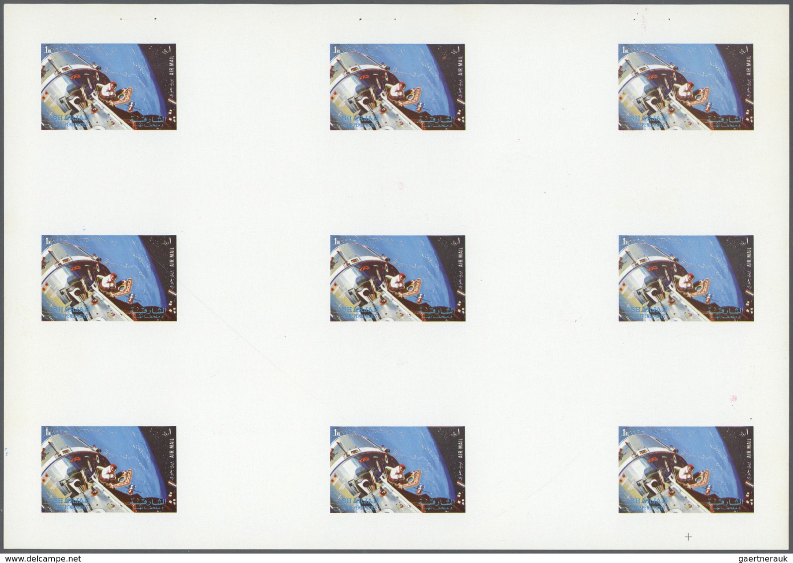 ** Thematik: Raumfahrt / Astronautics: 1972. Sharjah. Progressive Proof (6 Phases) In Complete Sheets C - Autres & Non Classés