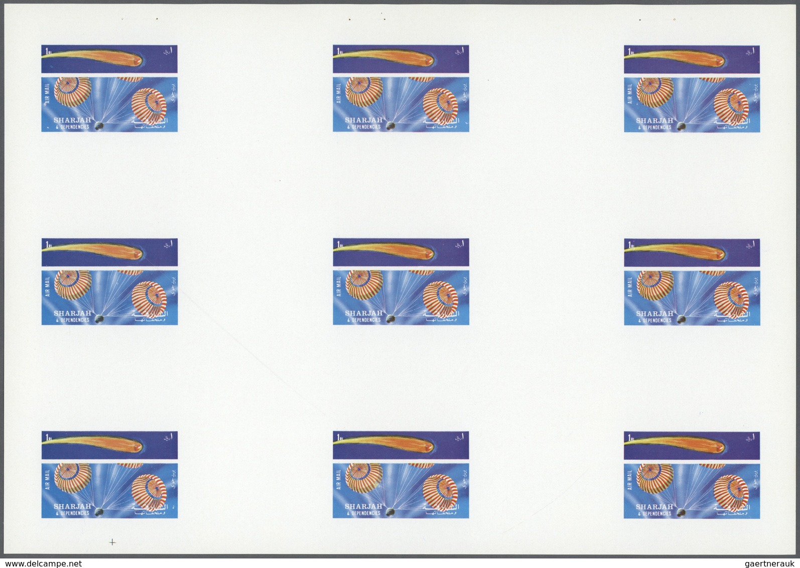 ** Thematik: Raumfahrt / Astronautics: 1972. Sharjah. Progressive Proof (6 Phases) In Complete Sheets C - Autres & Non Classés