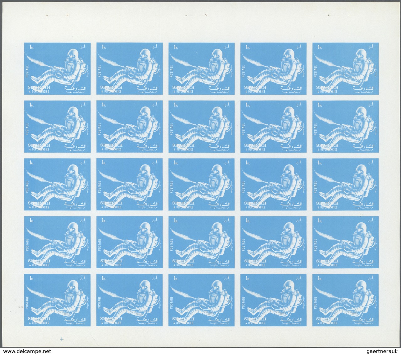 ** Thematik: Raumfahrt / Astronautics: 1972. Sharjah. Progressive Proof (5 Phases) In Complete Sheets O - Autres & Non Classés