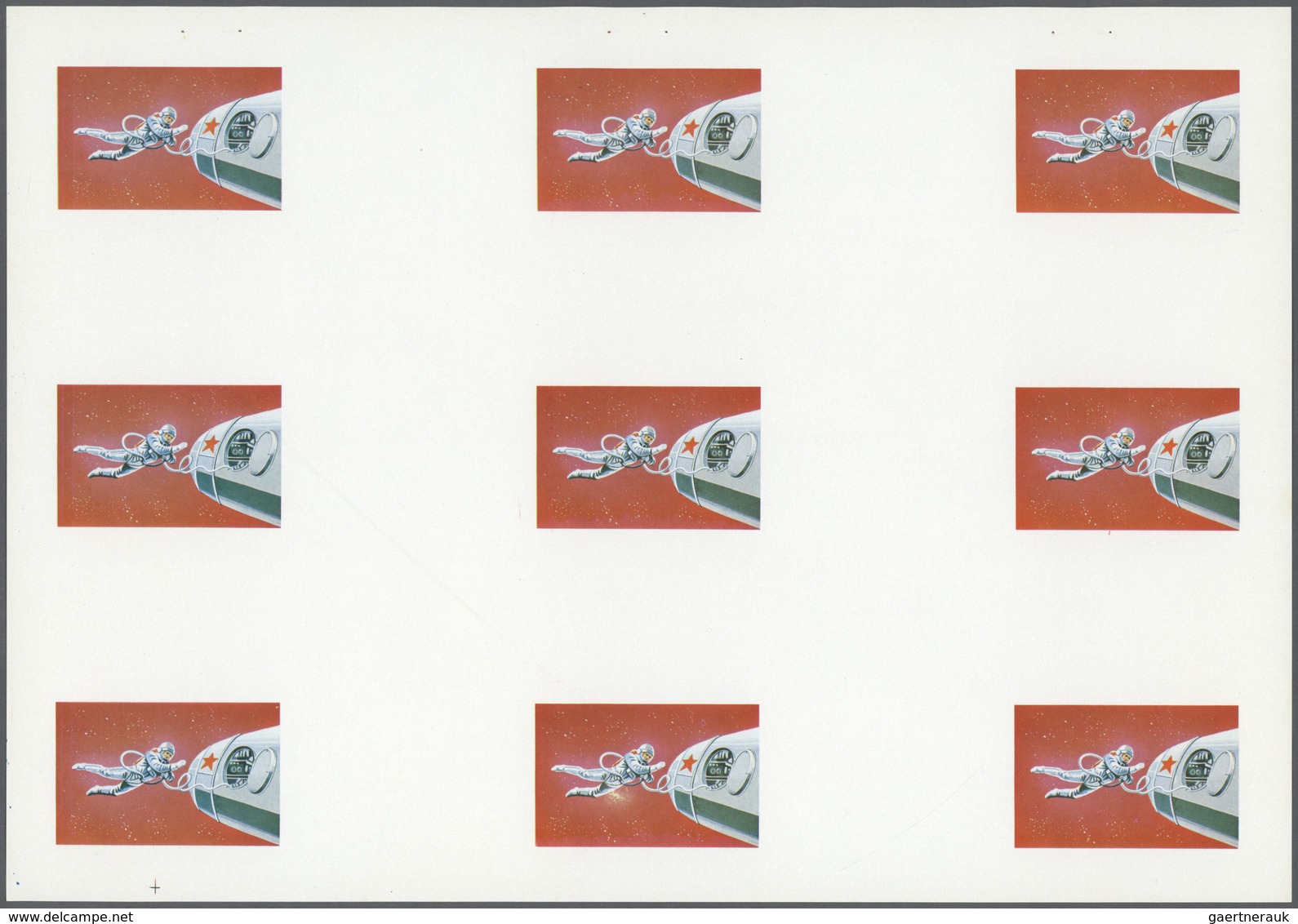 ** Thematik: Raumfahrt / Astronautics: 1972. Sharjah. Progressive Proof (6 Phases) In Complete Sheets C - Autres & Non Classés