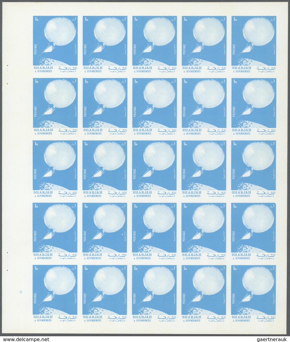 ** Thematik: Raumfahrt / Astronautics: 1972. Sharjah. Progressive Proof (5 Phases) In Complete Sheets O - Andere & Zonder Classificatie