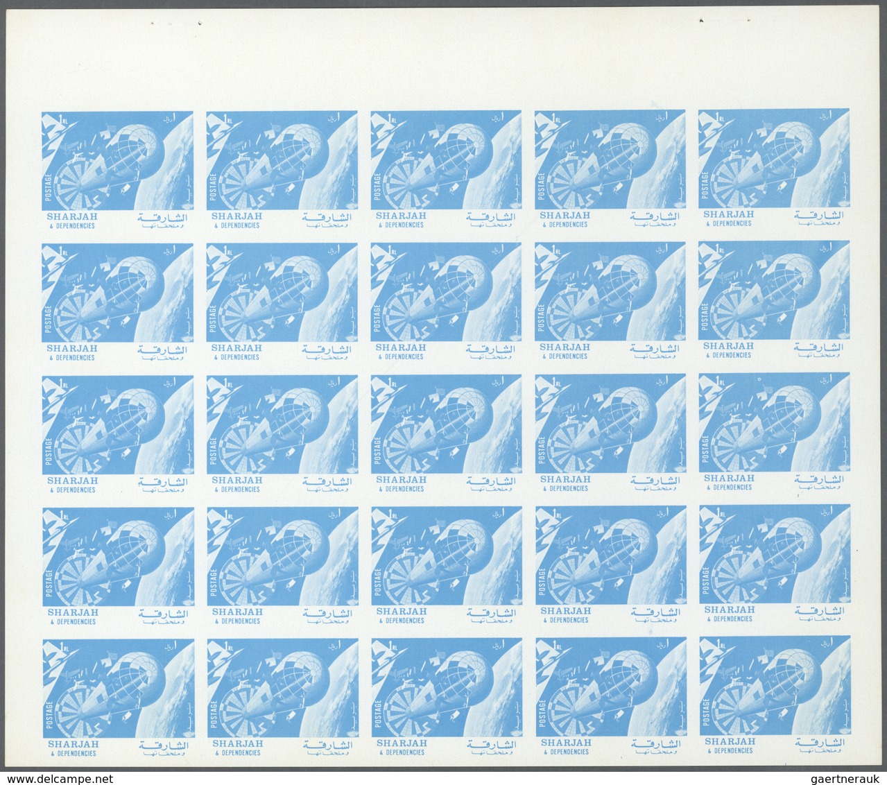 ** Thematik: Raumfahrt / Astronautics: 1972. Sharjah. Progressive Proof (5 Phases) In Complete Sheets O - Autres & Non Classés