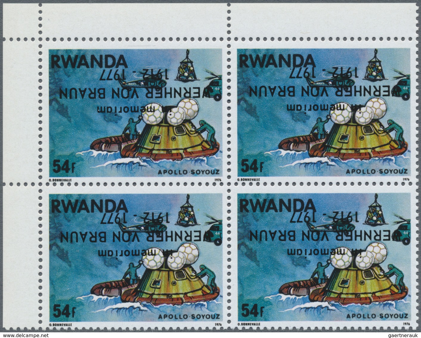 ** Thematik: Raumfahrt / Astronautics: 1977, RUANDA: Apollo-Sojuz Programme Complete Set Of Eight With - Autres & Non Classés