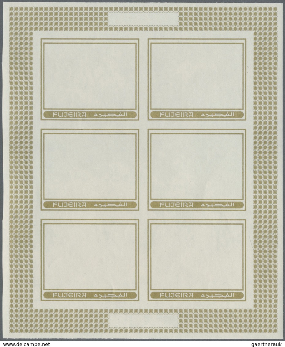 ** Thematik: Religion / Religion: 1970, Fujeira. Progressive Proof (7 Phases) In Miniature Sheets Of 6 - Andere & Zonder Classificatie