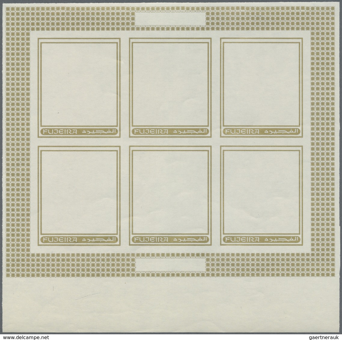 ** Thematik: Religion / Religion: 1970, Fujeira. Progressive Proof (7 Phases) In Miniature Sheets Of 6 - Autres & Non Classés