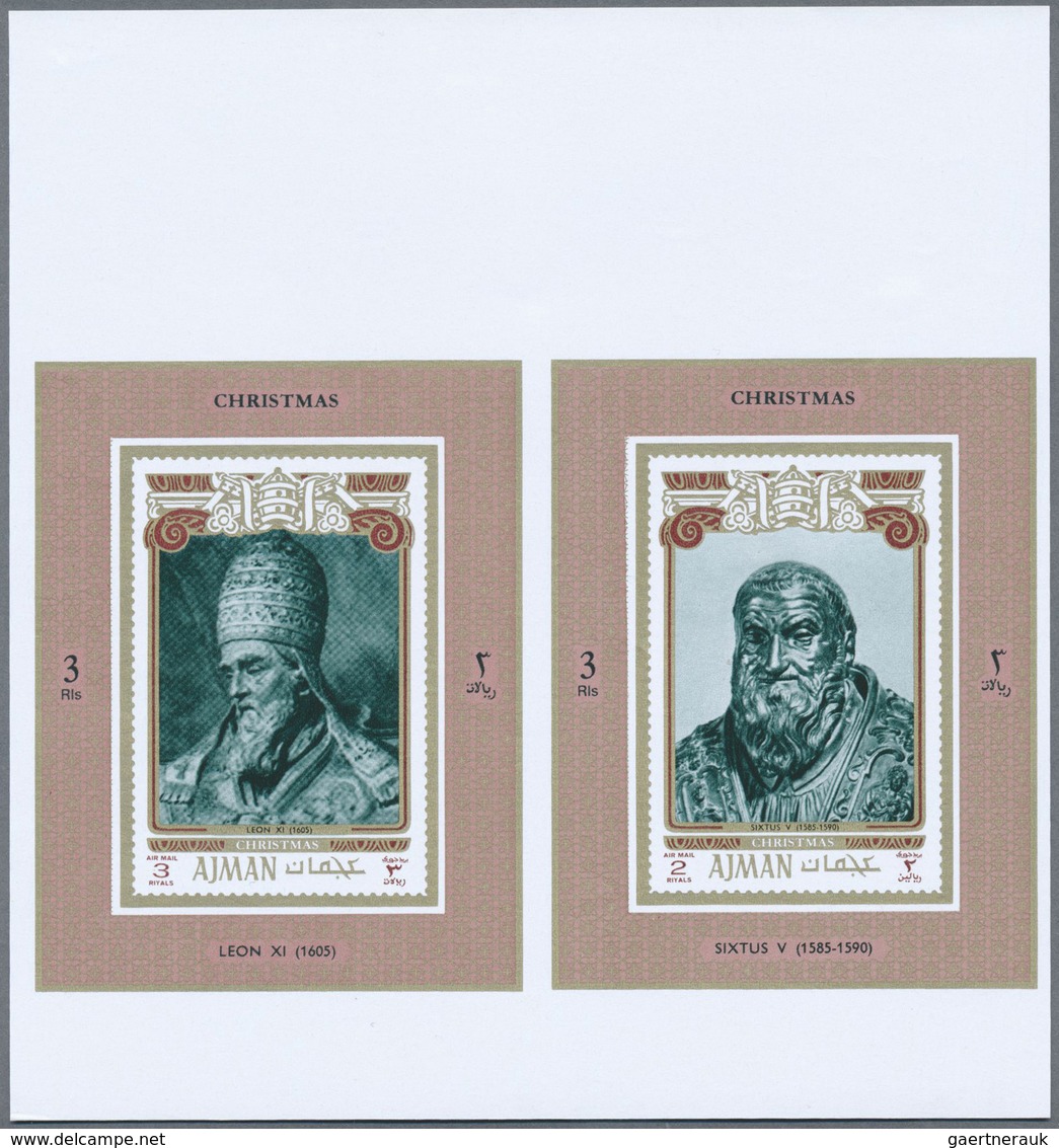 ** Thematik: Religion / Religion: 1971, Ajman. Lot Of 3 Collective, Imperforate Proof Sheets Containing - Andere & Zonder Classificatie