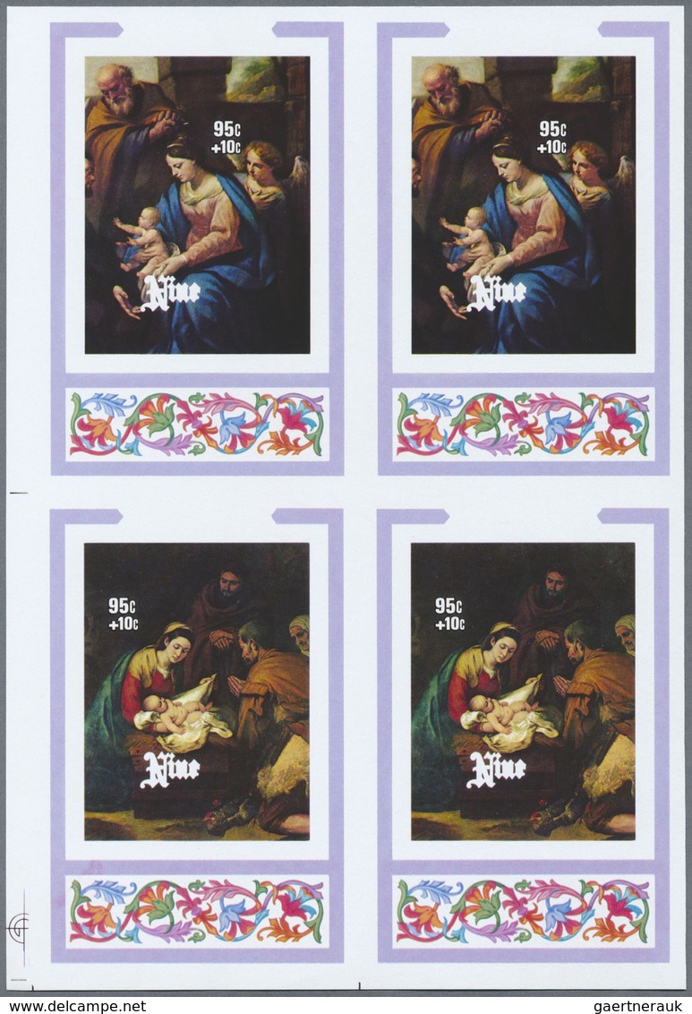 ** Thematik: Religion / Religion: 1984, Niue. Lot Of 2 Collective Proof Sheets Containing 4 Souvenir Sh - Andere & Zonder Classificatie